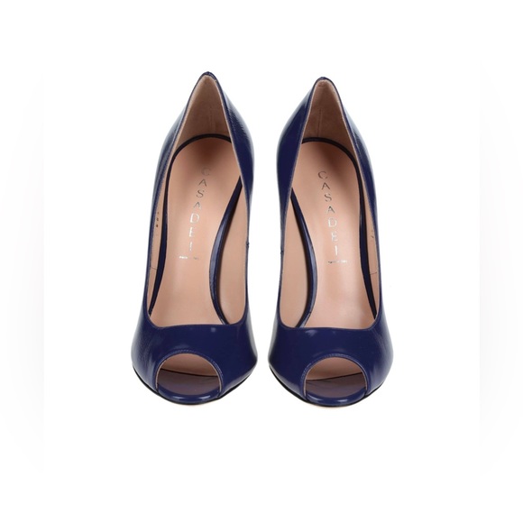 Casadei Dark Purple Leather Tall Heels US 6.5 - Picture 3 of 4